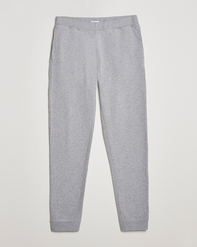 Men | Loungewear | Sunspel | Cotton Loopback Track Pants Grey Melange