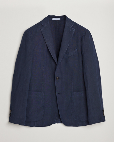 Men | The Linen Closet | Boglioli | K Jacket Linen Blazer Navy