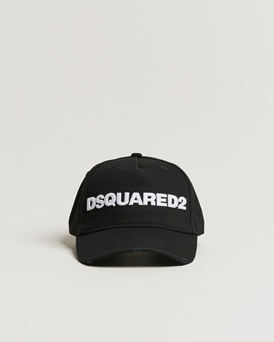 Men | Hats & Caps | Dsquared2 | Lettering Logo Baseball Cap Black/White