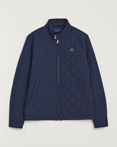 Men | Spring Jackets | GANT | The Quilted Windcheater Evening Blue