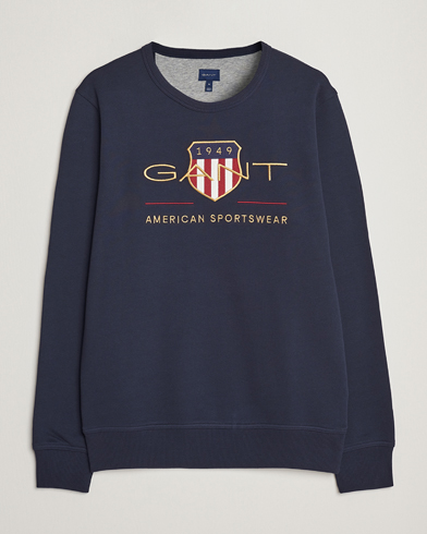 Men | GANT | GANT | Archive Shield Crew Neck Sweatershirt Evening Blue