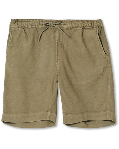 Linen Shorts |  Winward Linen Drawstring Shorts Olive