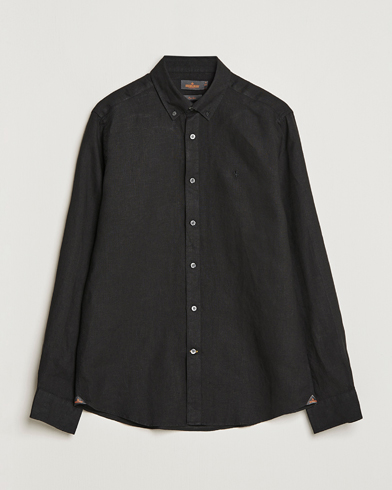 Men | Morris | Morris | Douglas Linen Button Down Shirt Black