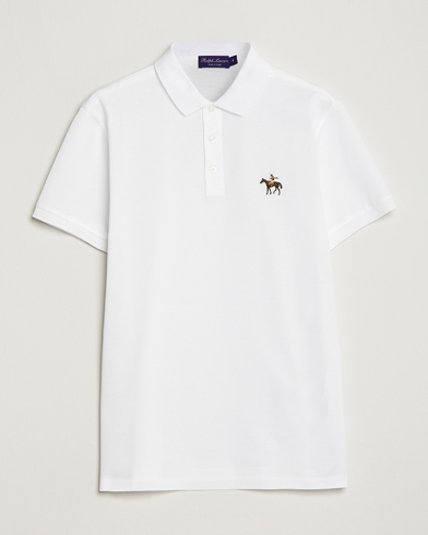 Men | Polo Shirts | Ralph Lauren Purple Label | Mercerized Cotton Polo Classic White