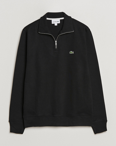 Men | Sweaters & Knitwear | Lacoste | Rib Interlock Half Zip  Black