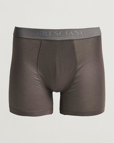 Men | Trunks | Bresciani | Cotton Boxer Trunk Grey