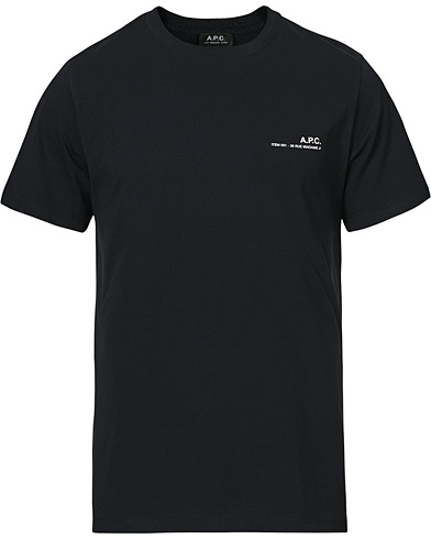 Men | Organic Menswear | A.P.C. | Item Short Sleeve T-Shirt Black
