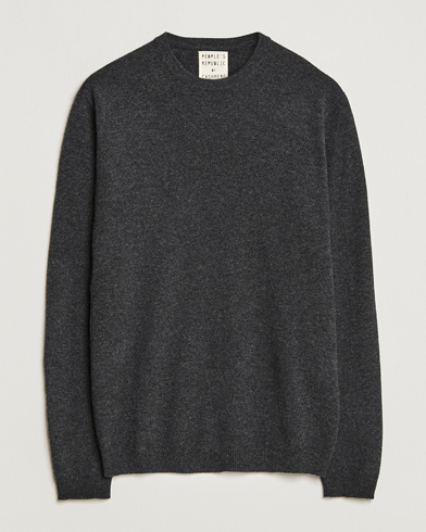 Men | Cashmere sweaters | People's Republic of Cashmere | Cashmere Roundneck Dark Grey