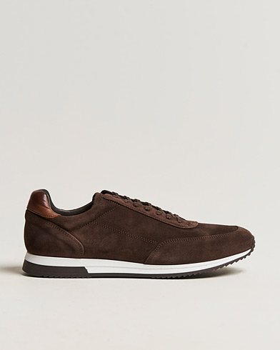 Men |  | Design Loake | Bannister Running Sneaker Dark Brown Suede
