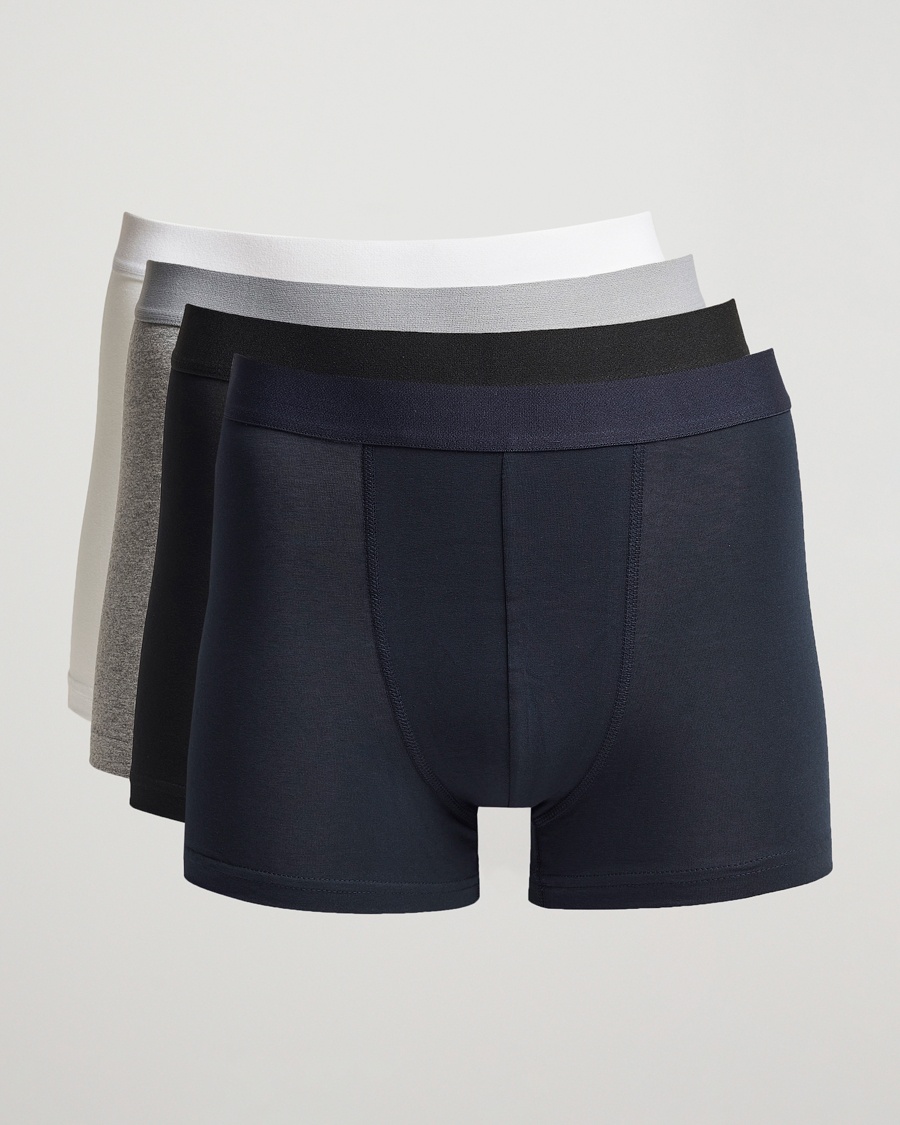 Bread & Boxers 4-Pack Boxer Brief White/Black/Grey/Navy – Grey