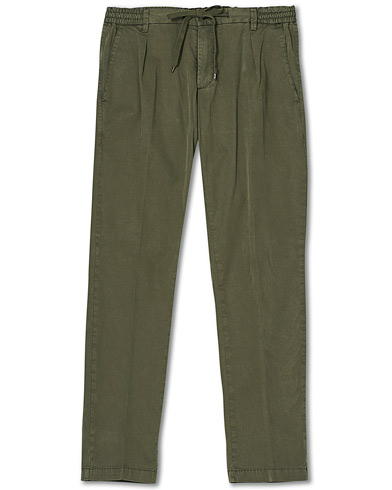 Drawstring Easy Fit Cotton/Tencel Trousers Olive