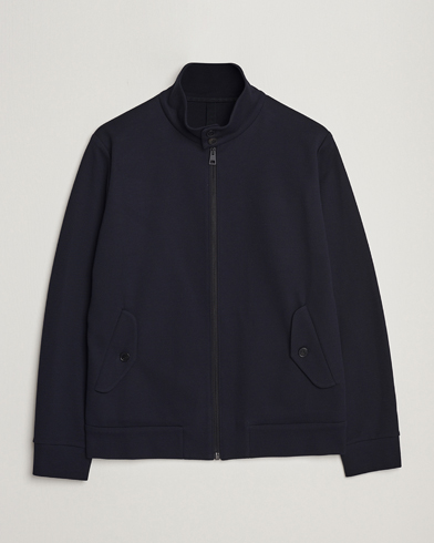 Men | Coats & Jackets | Harris Wharf London | Loro Piana Cavalry Twill Harrington Jacket Dark Blue