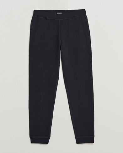 Men | Loungewear | Sunspel | Cotton Loopback Track Pants Black
