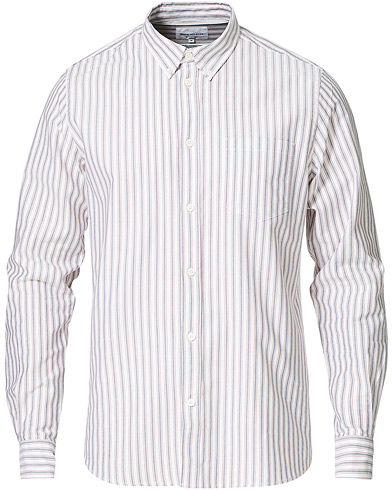  Anton Striped Oxford Shirt Navy Multi