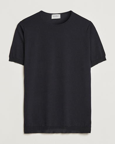 Men | John Smedley | John Smedley | Belden Wool/Cotton T-Shirt Navy