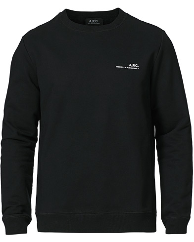Men | Sweatshirts | A.P.C. | Item Crew Neck Sweatshirt Black