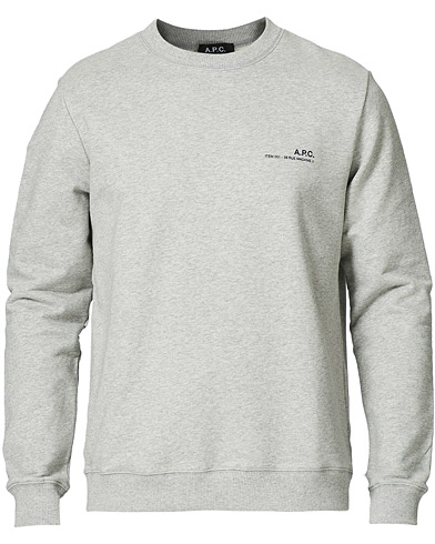Men | Sweaters & Knitwear | A.P.C. | Item Crew Neck Sweatshirt Heather Grey