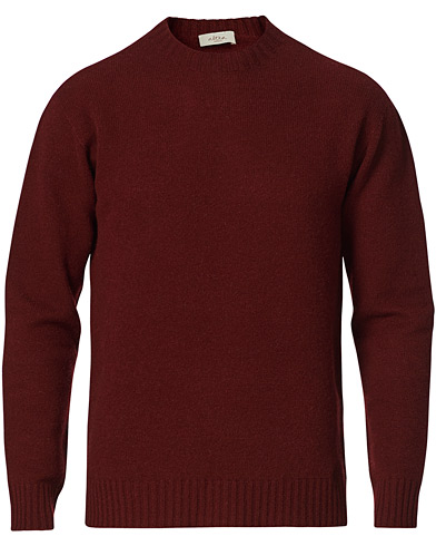 Men | Italian Department | Altea | Wool/Cashmere Crew Neck Sweater Burgundy