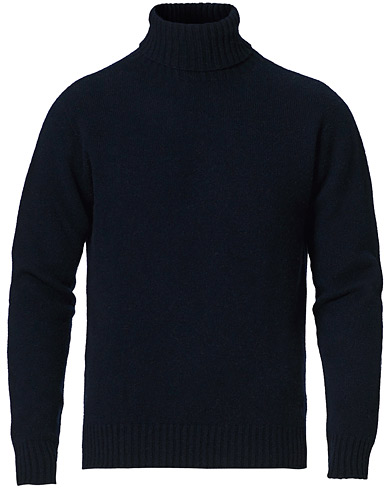 Altea Wool/Cashmere Turtleneck Sweater Navy