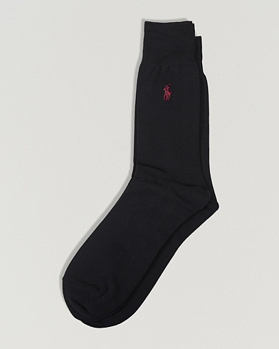 Men | Socks | Polo Ralph Lauren | 2-Pack Mercerized Cotton Socks Black