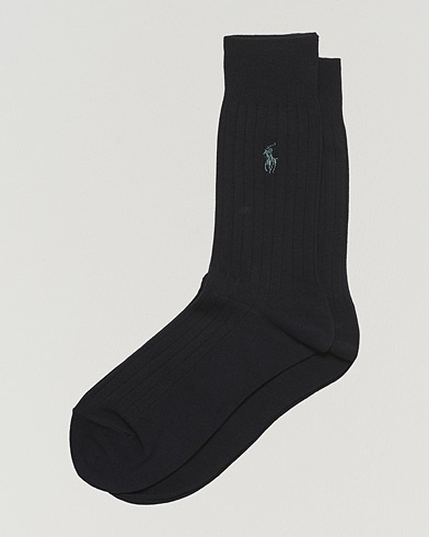 Men | Polo Ralph Lauren | Polo Ralph Lauren | 2-Pack Egyptian Cotton Socks Black