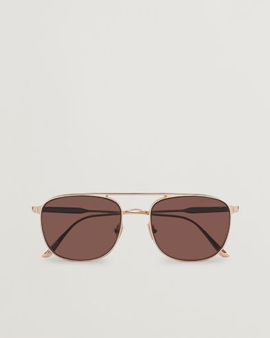 Men | Aviator Sunglasses | Tom Ford | Jake Sunglasses Shiny Rose Gold/Brown