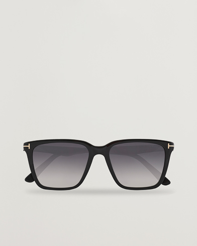 Men | Square Frame Sunglasses | Tom Ford | Garrett Sunglasses Shiny Black/Gradient Smoke