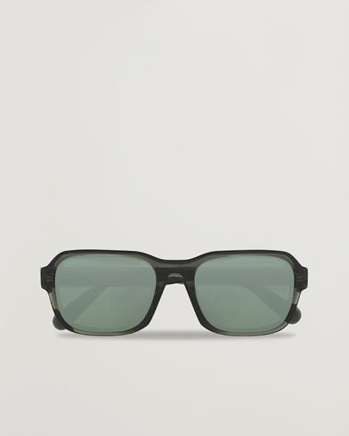 Men | Square Frame Sunglasses | Moncler Lunettes | Icebridge Sunglasses Shiny Dark Green/Green Mirror