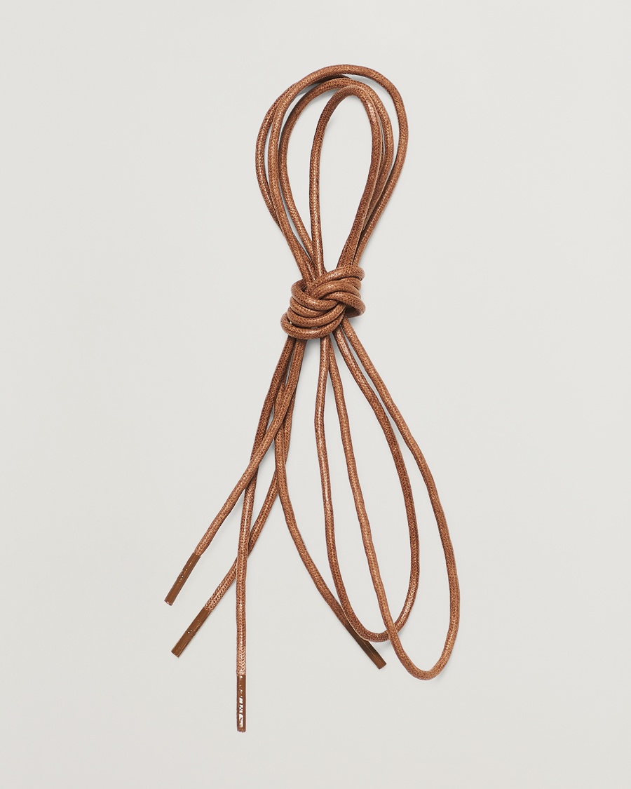 Saphir Medaille d'Or Shoe Laces Thin Waxed 75cm Tobacco – Brown