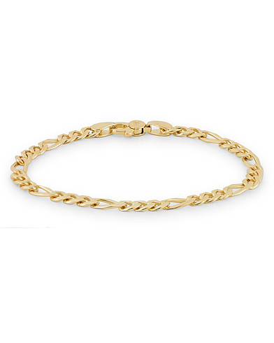 Men | Bracelets | Tom Wood | Figaro Thick Bracelet Gold