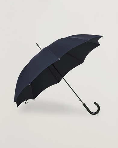 Face the Rain in Style |  Hardwood Automatic Umbrella Navy