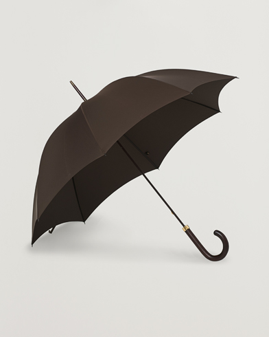 Men | Face the Rain in Style | Fox Umbrellas | Polished Hardwood Umbrella Brown