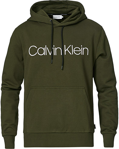 Calvin Klein Logo Hoodie Dark Olive