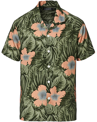  |  Printed Short Sleeve Camp Collar Shirt Sage