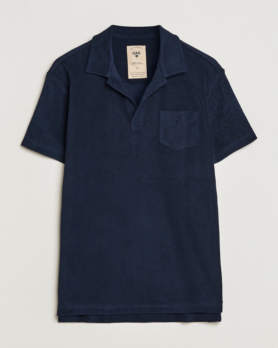 OAS Short Sleeve Terry Polo Navy – Blue