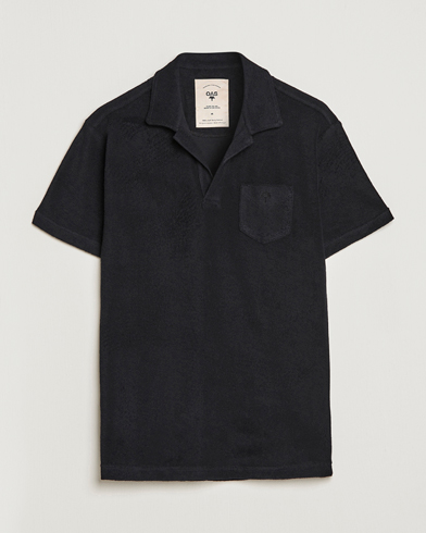 Men | The Terry Collection | OAS | Short Sleeve Terry Polo Black