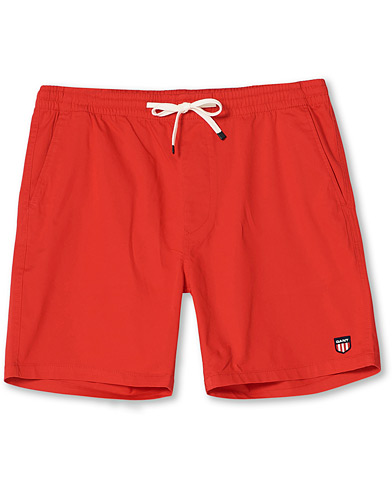 Shorts |  Satin Drawstring Shorts Bright Red