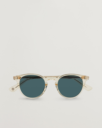 Men | Round Frame Sunglasses | Garrett Leight | Clement Sunglasses Pure Glass/Pure Bluesmoke