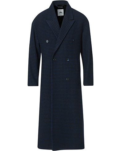  |  Willy Double Breasted Houndstooth Coat Navy