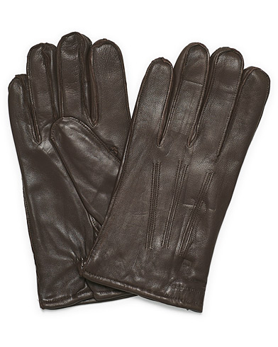 J.Lindeberg Milo Leather Glove Umber Brown