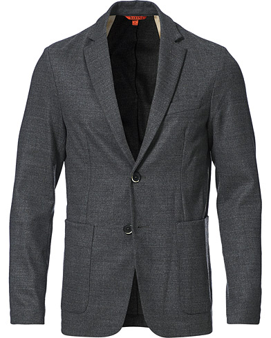 Wool Blazers |  Borgo Unconstructed Flannel Blazer Grey Melange