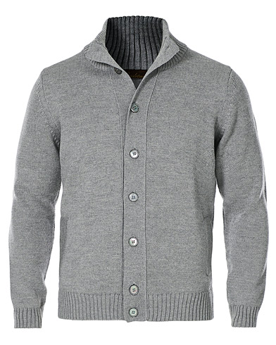 Men |  | Stenströms | Heavy Merino Wool Cardigan Grey