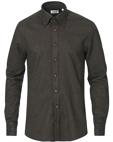 Flannel Shirts |  Slimline Flannel Shirt Dark Brown