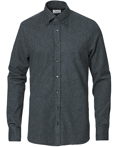  |  Slimline Flannel Shirt Dark Grey