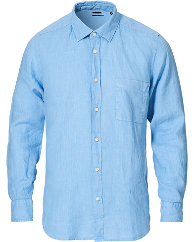  |  Relegant Linen Shirt Open Blue