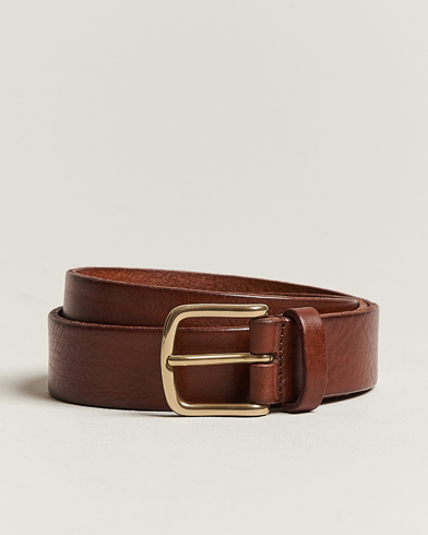 Men | Italian Department | Anderson's | Leather Belt 3 cm Cognac