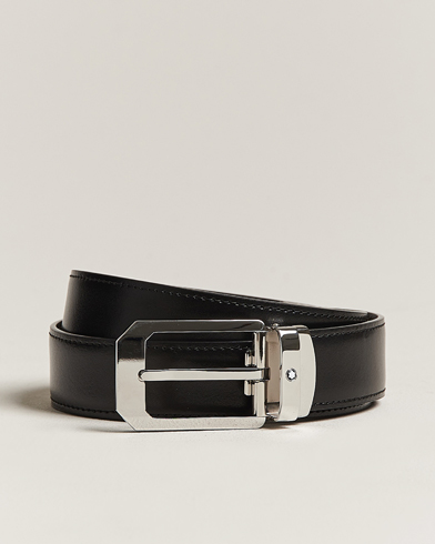Men | Leather Belts | Montblanc | Reversible Rectangular Buckle 30mm Belt Black/Brown