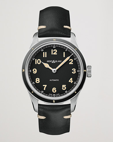 Leather strap |  1858 Automatic 40mm Ultra Black