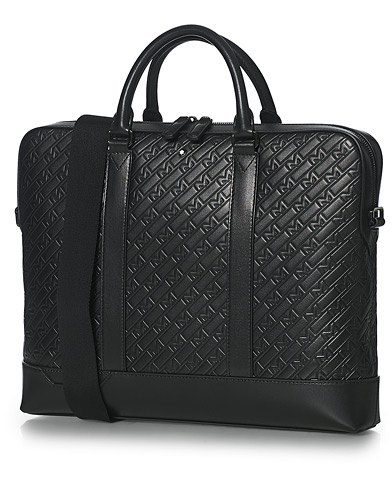 Briefcases |  M Gram Slim Document Case Black Leather