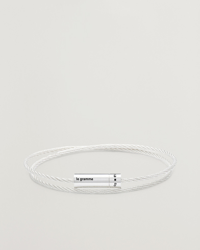 Men | Luxury Brands | LE GRAMME | Double Cable Bracelet Sterling Silver 9g